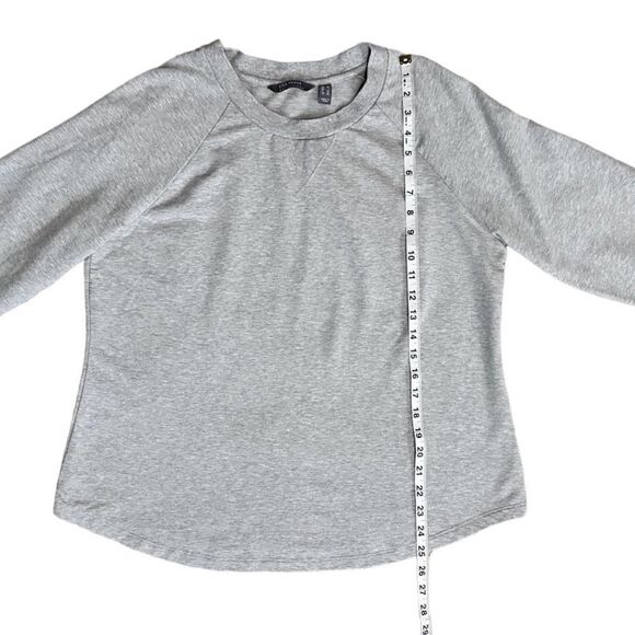 Lisa Rinna Collection Gray 3/4 Flutter Sleeve Crewneck Sweatshirt Size XL - Picture 9 of 12